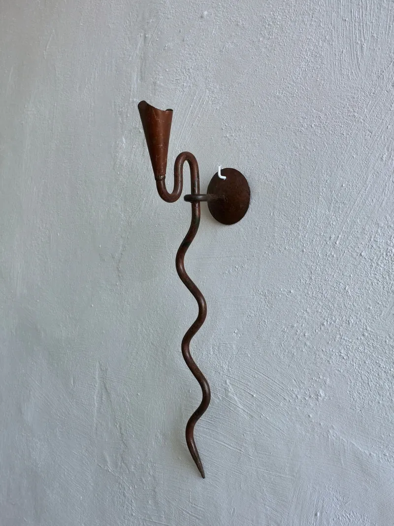 Wrought Iron Wall Candle Holder