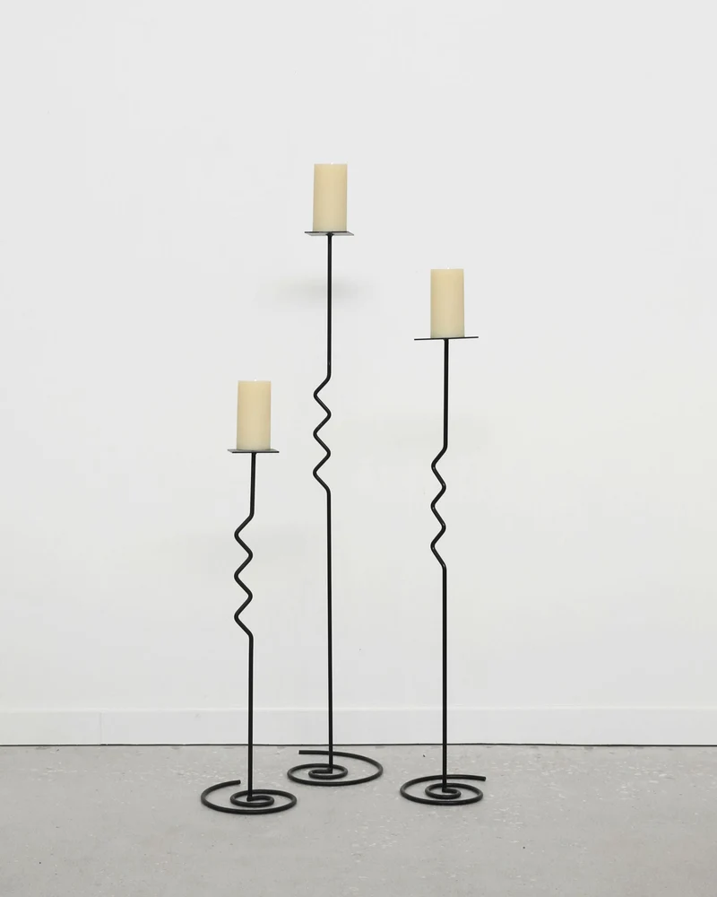 Spiral Floor Candleholder Trio
