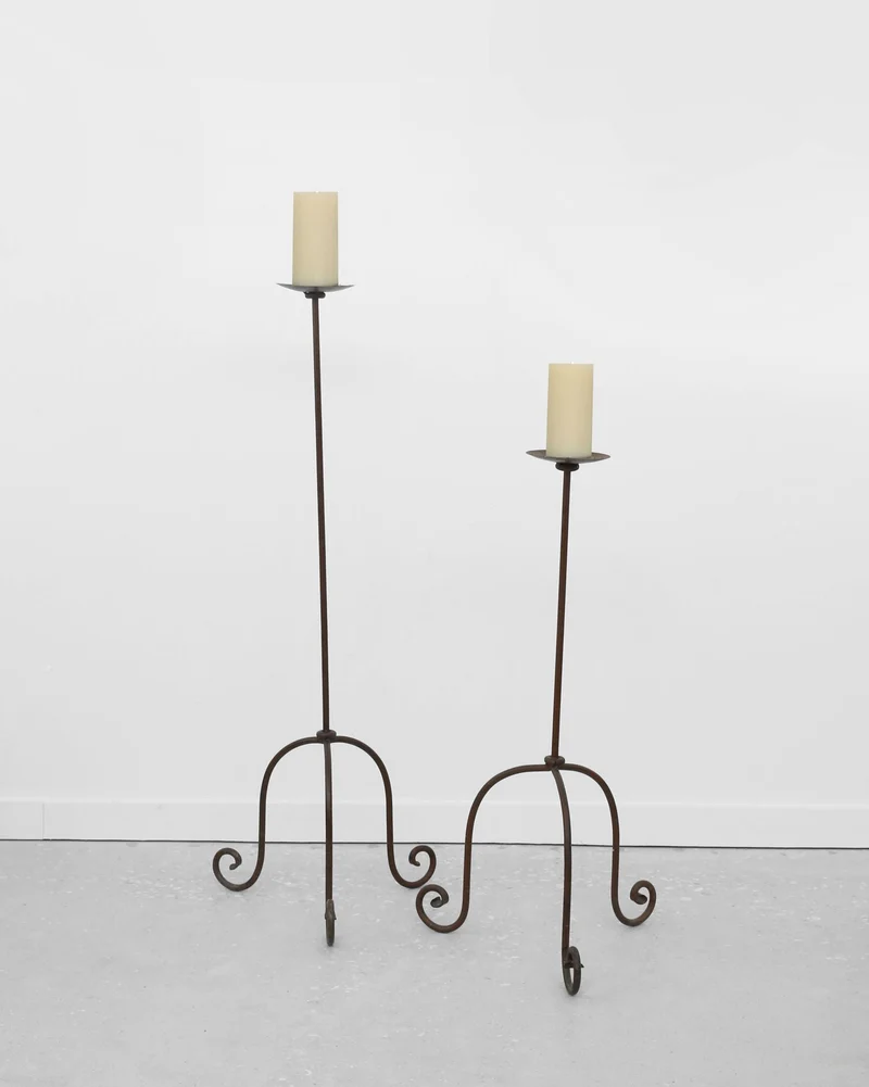 Iron Floor Candleholder Set