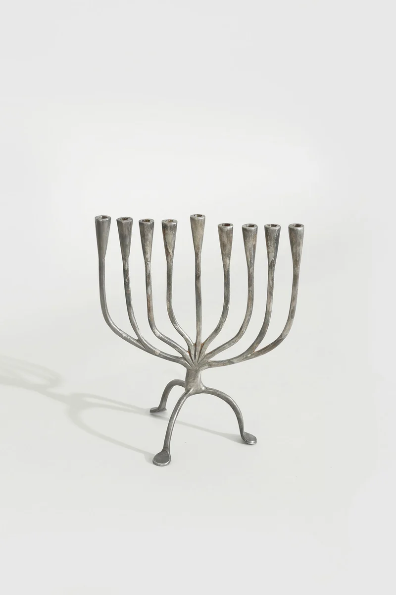 Brutalist Menorah Candleholder