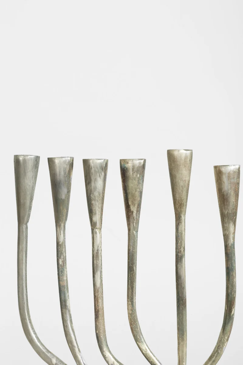 Brutalist Menorah Candleholder