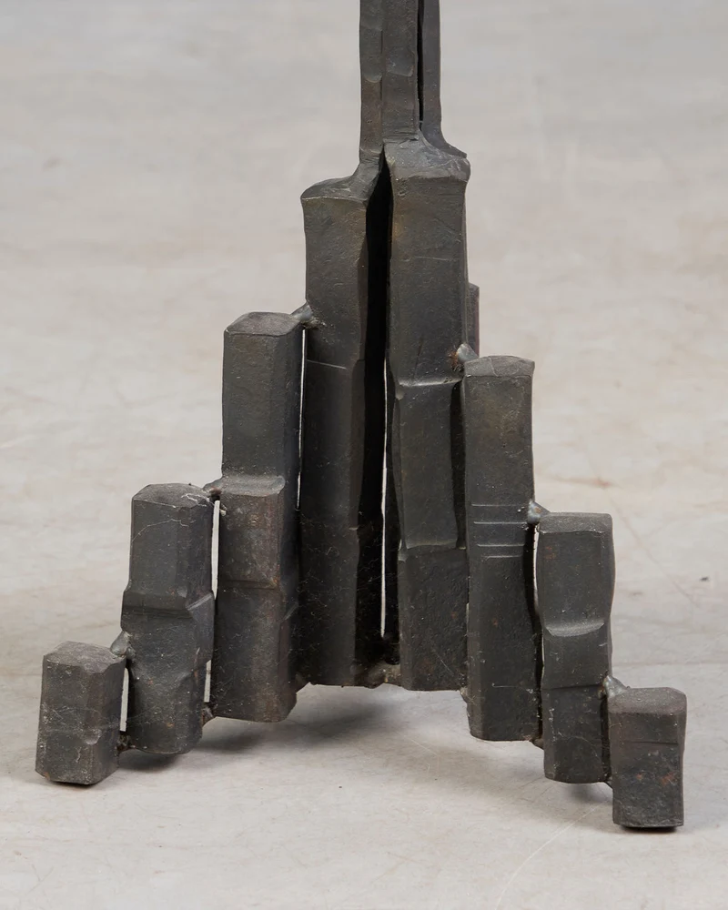 Brutalist Iron Stand in the Manner of Lothar Klute