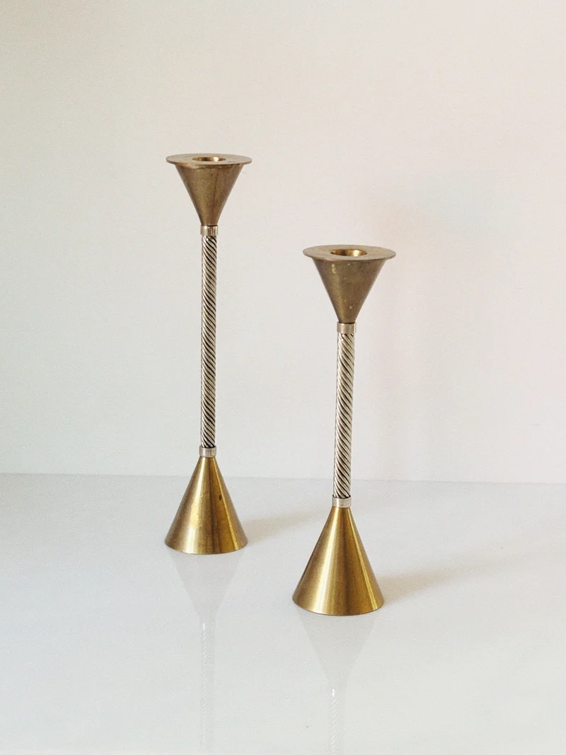 Postmodern Metal Candleholders