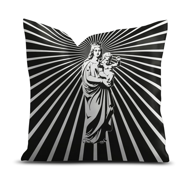 Coussin velours Bonne Mère