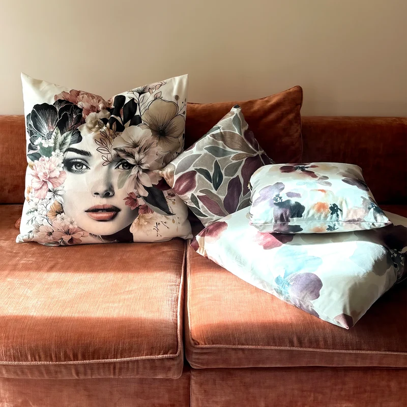 Coussin velours Fontvieille