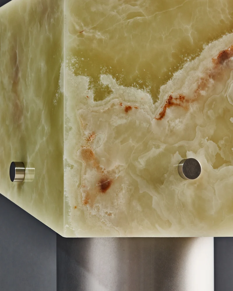 'Mada' Table Lamp in Green Onyx