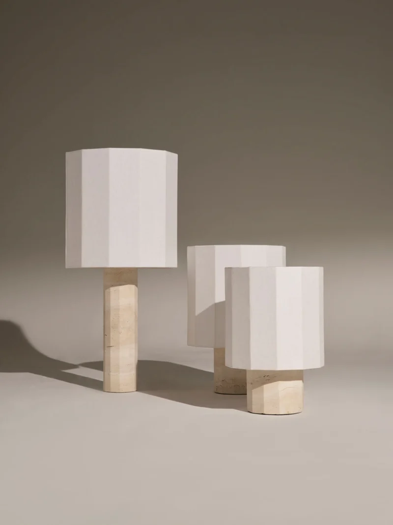 Roma II Dodecagon White Travertine