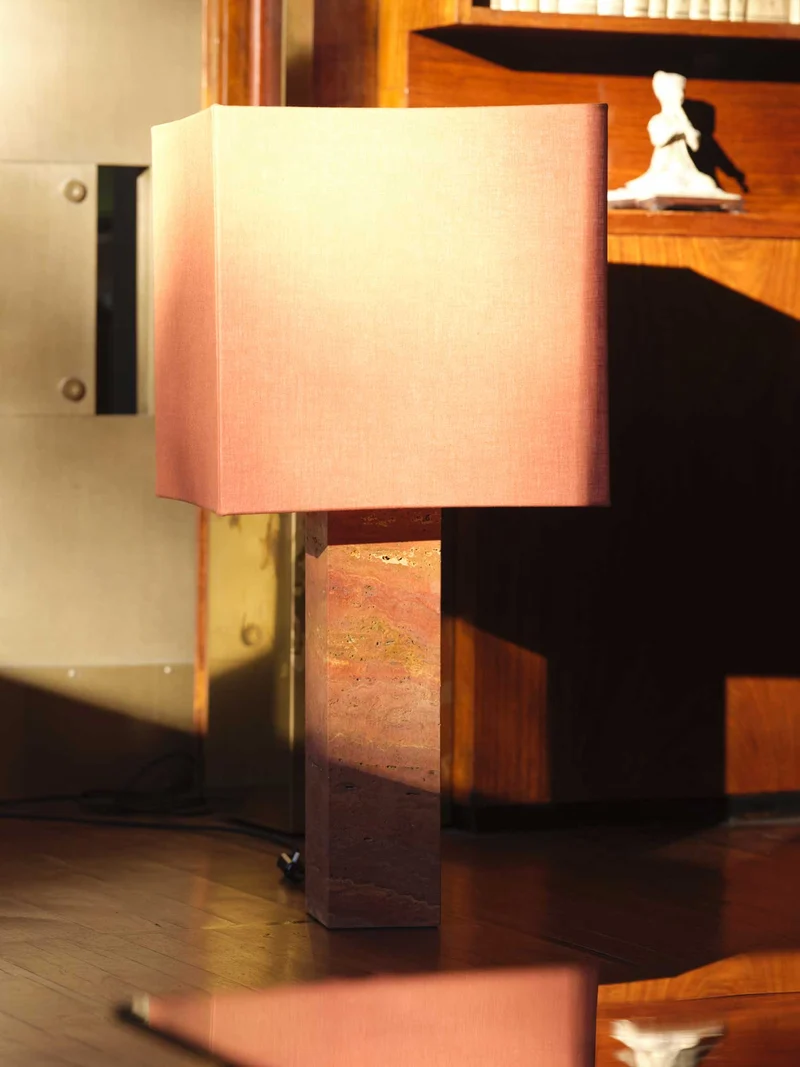 Roma I Squared Red Travertine