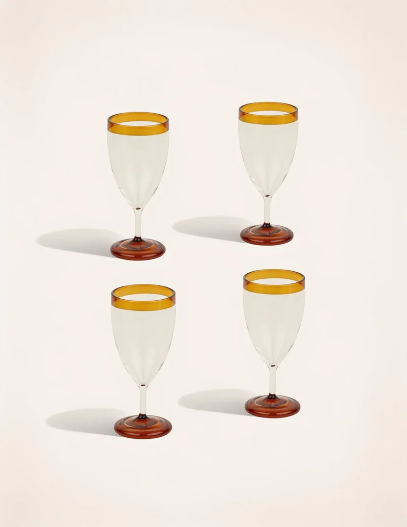 Lot de 4 verres à pied Ina