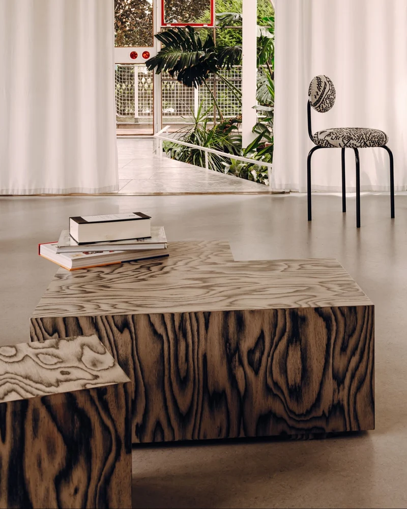 Coffee Table Object108 in ALPI veneer by Sottsass