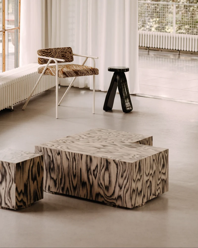 Coffee Table Object108 in ALPI veneer by Sottsass