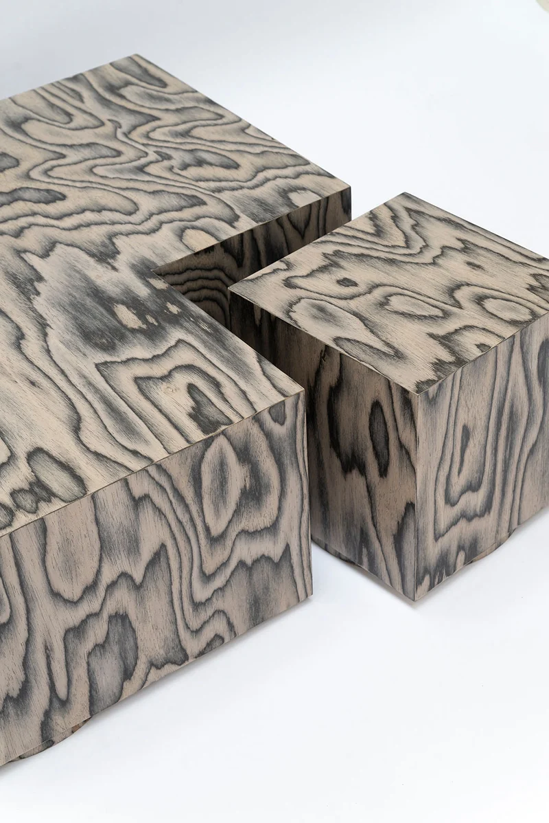 Coffee Table Object108 in ALPI veneer by Sottsass