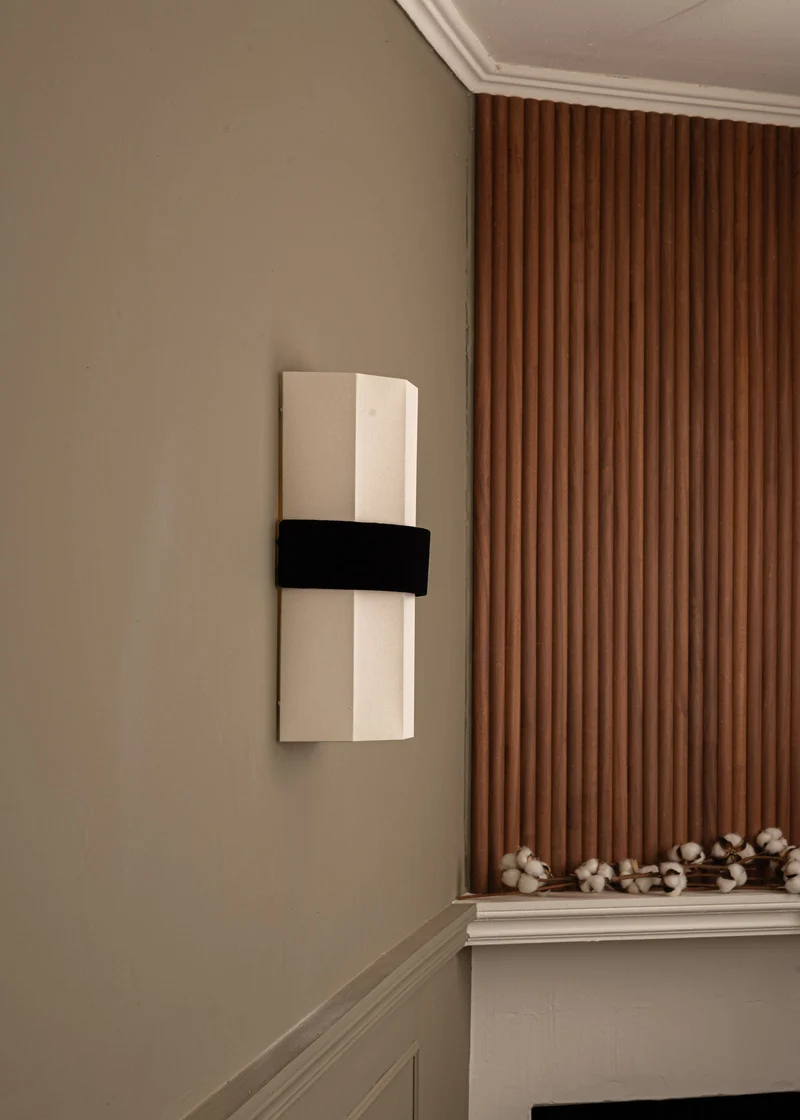 'Okla' Black Velvet Wall Light