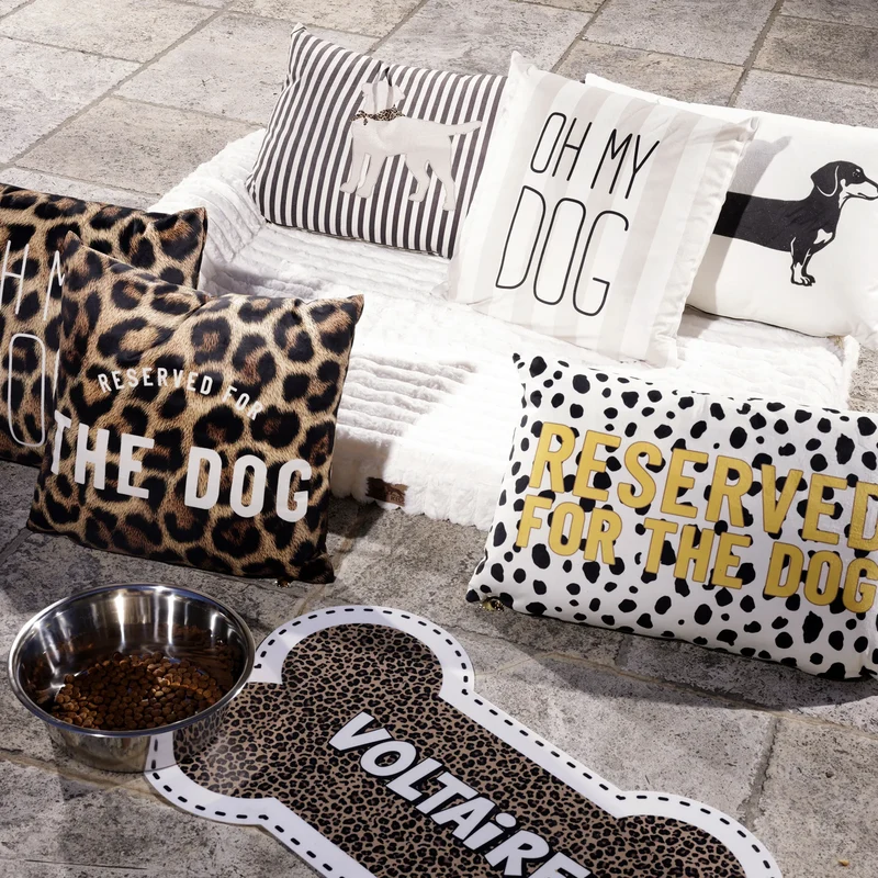 Coussin velours Leo Dog