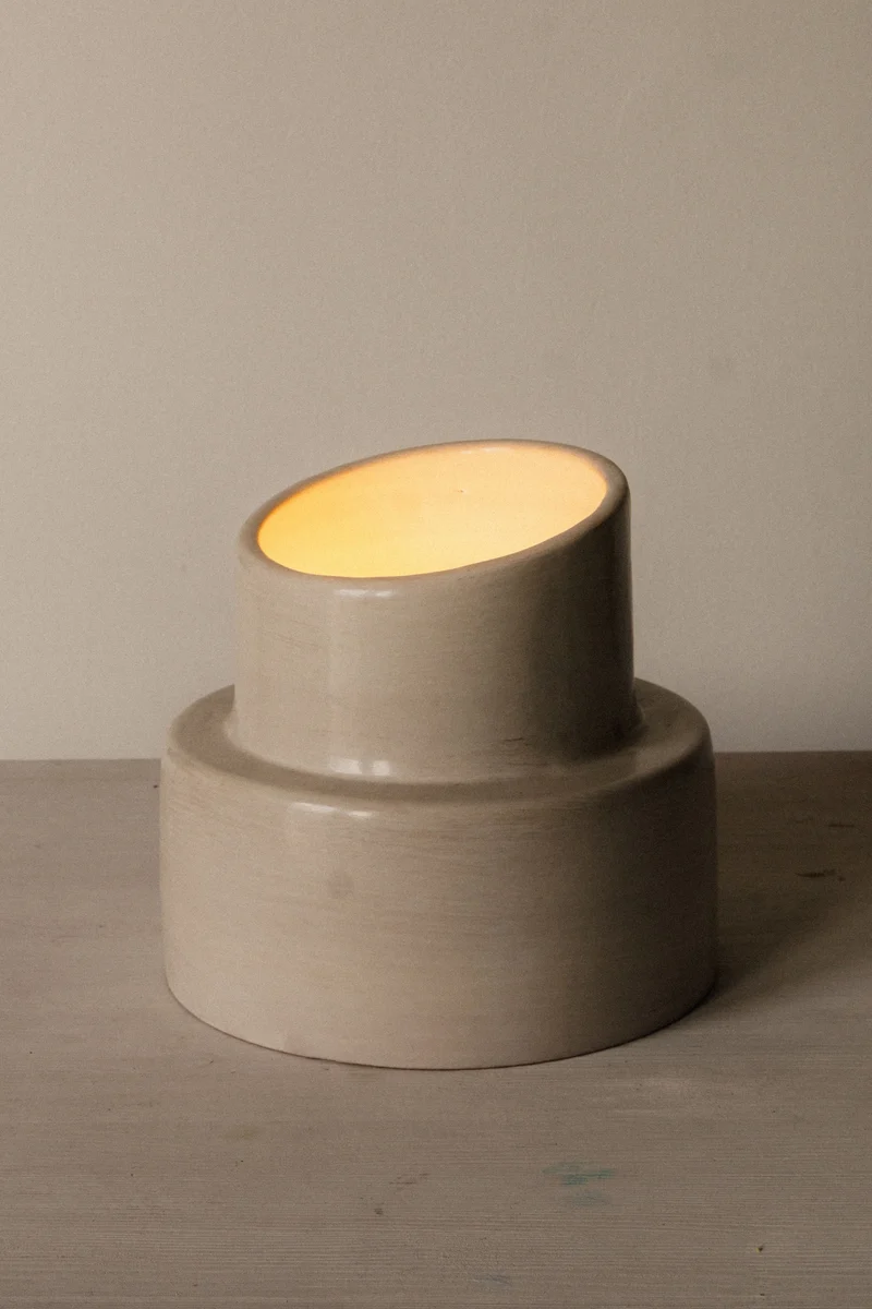 The Pillar - Minimalist Table Lamp in Ceramic