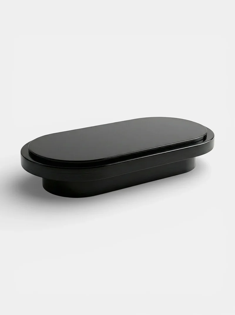 Mirage Black Lacquered Wood Coffee Table