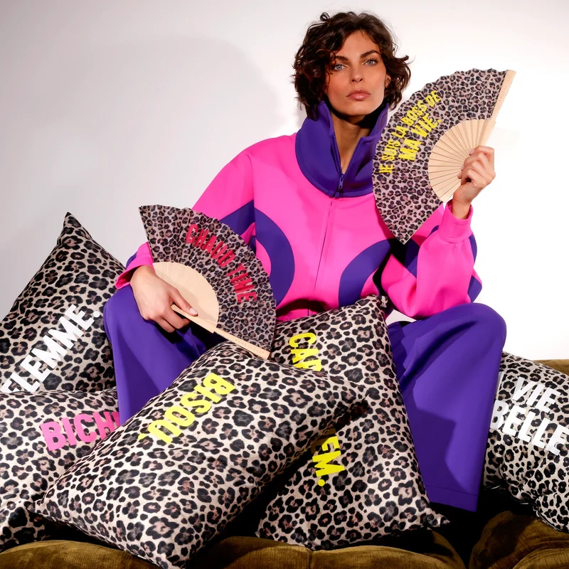 Coussin Velours Léopard Carpe Diem