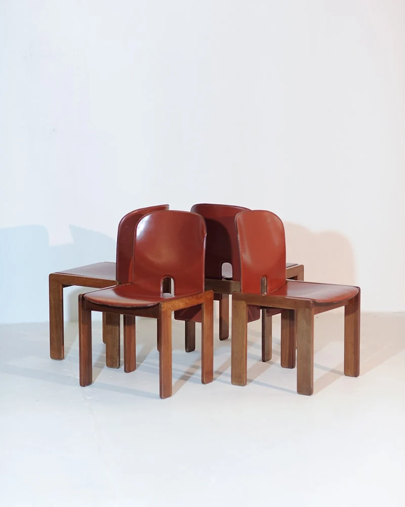 Set of 4 '121' Dining Chairs by Afra & Tobia Scarpa for Cassina, 1960