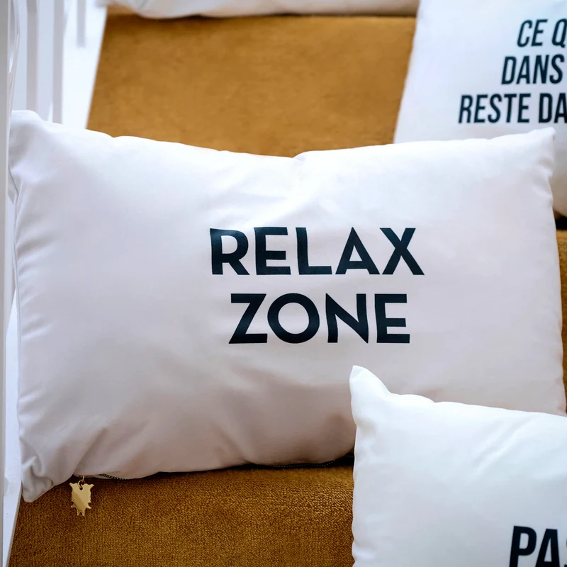 Coussin Velours Relax Zone