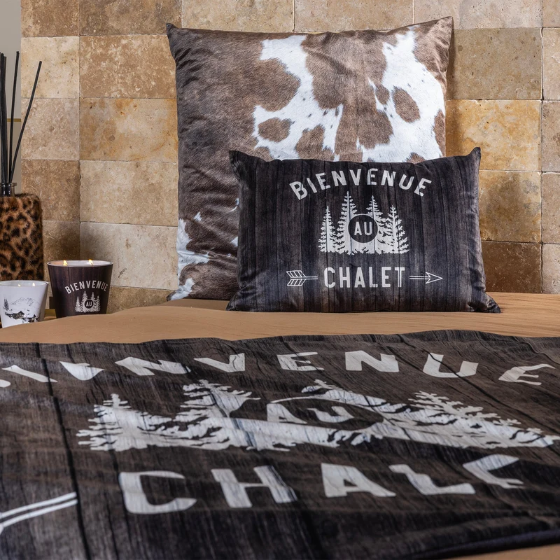 Coussin Velours Montagne Murren