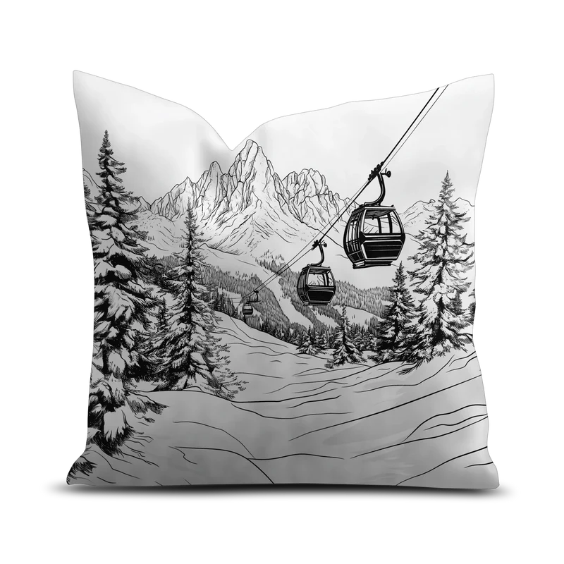 Coussin Velours Montagne San Candido