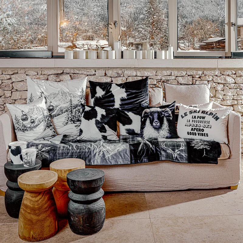 Coussin Velours Mouton Castel Del Monte