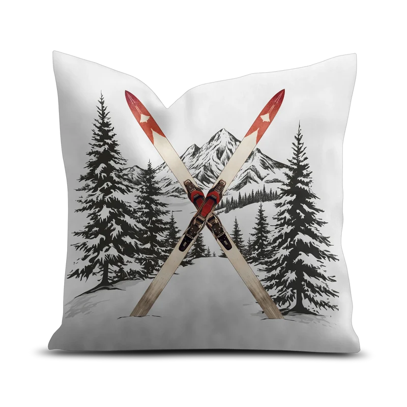 Coussin Velours Ski Bonneval