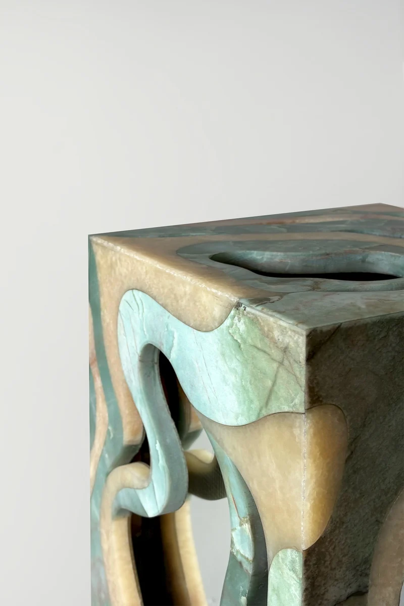 'Orbis' Marble Stool/Side Table