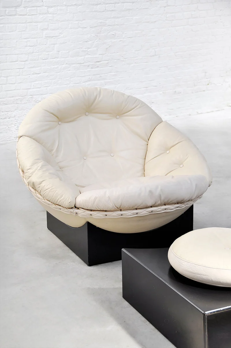 Illum Wikkelsø ‘Apollo’ Lounge Chair & Ottoman, 1970s