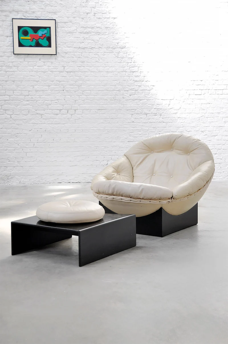Illum Wikkelsø ‘Apollo’ Lounge Chair & Ottoman, 1970s