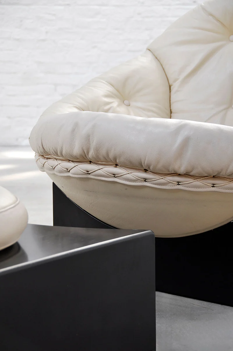 Illum Wikkelsø ‘Apollo’ Lounge Chair & Ottoman, 1970s