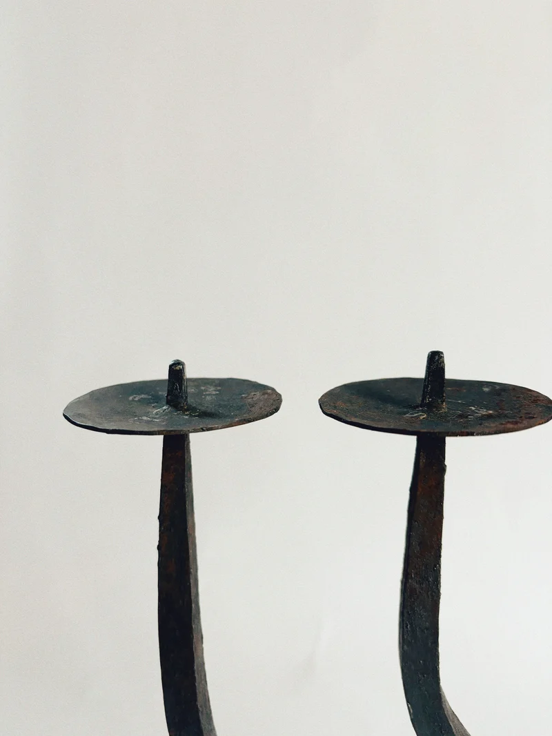 Hand Forged Candeholder, Poland