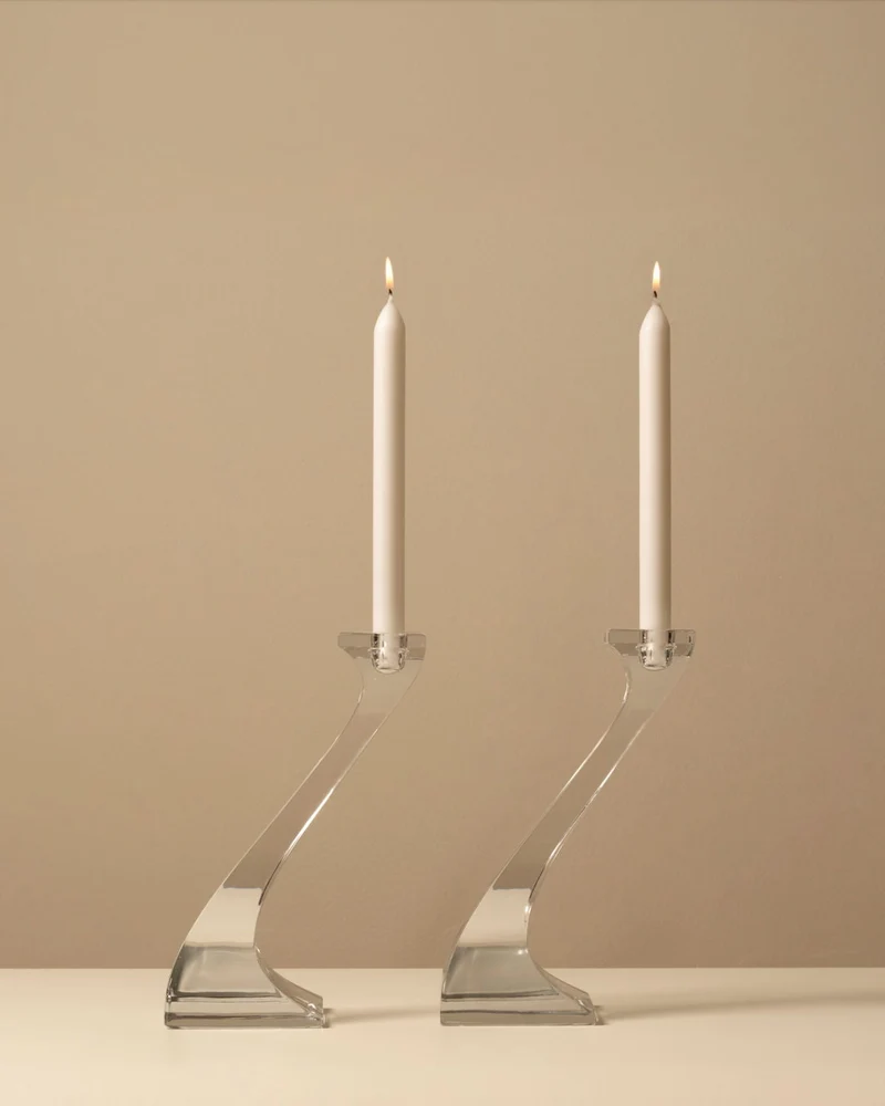 Riedel "Duetto" Crystal Candleholders