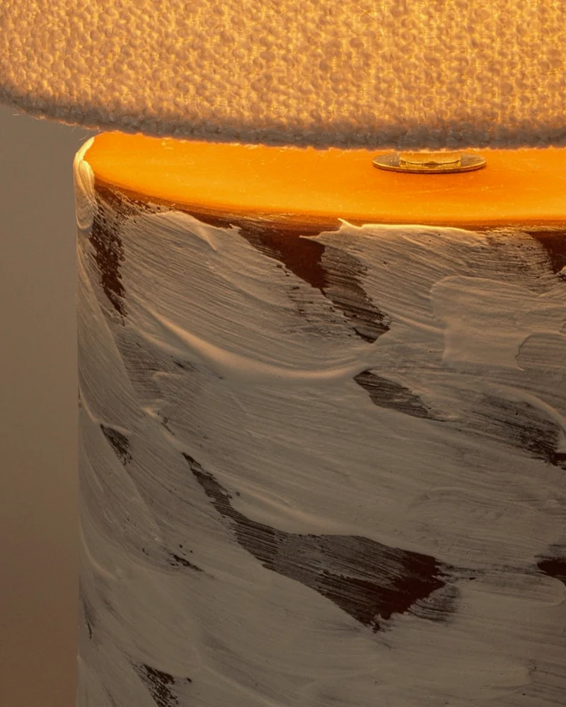 White Wind Table Lamps in Ceramic