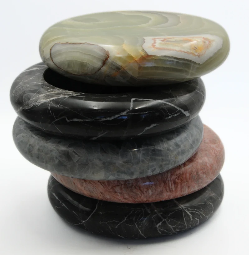 Olo Nighstand/ Sidetable made from Marble and Onyx