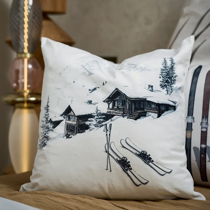 Coussin Velours Ski Soglio