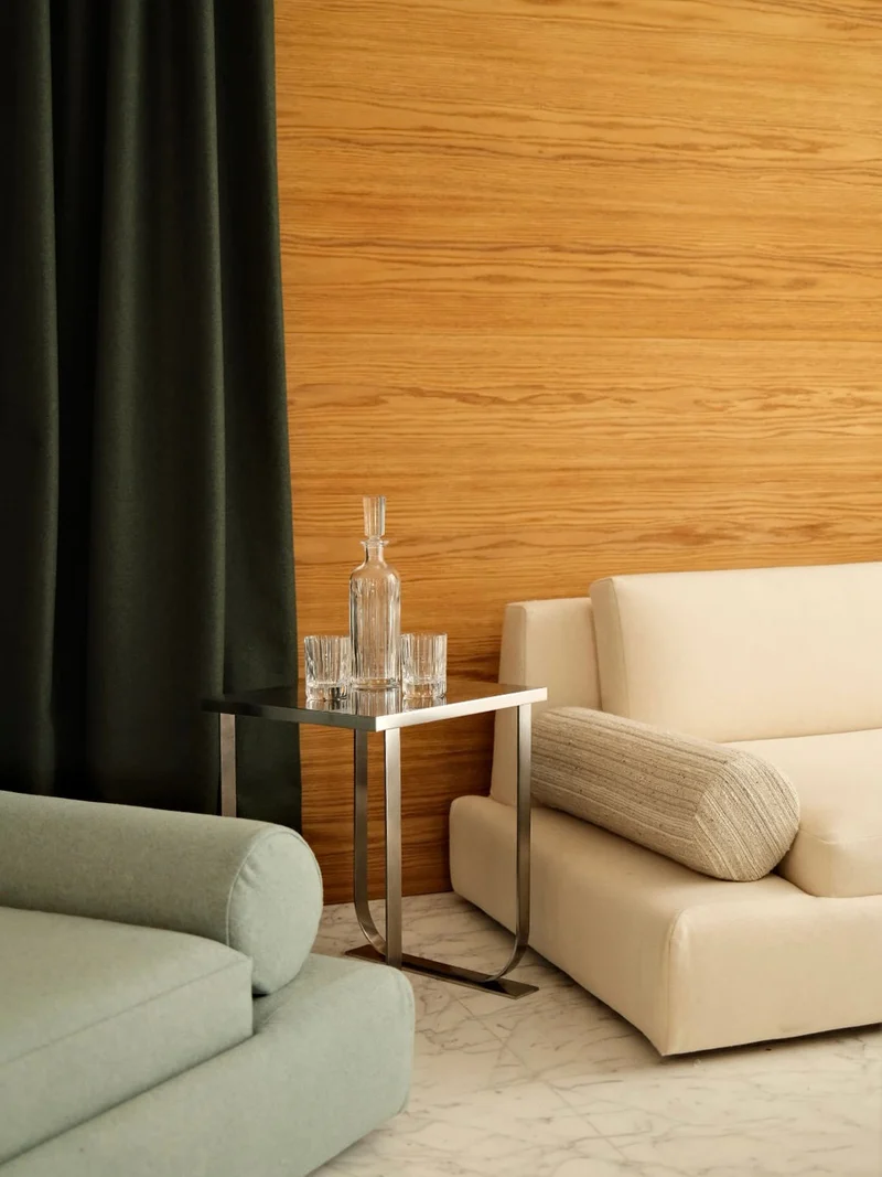 Serge Side Table, stainless steel