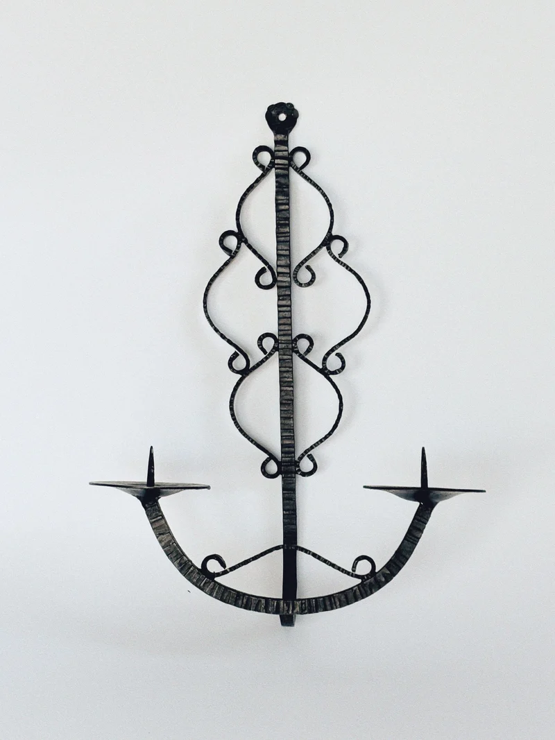 Metalwork Wall Candleholder, Poland