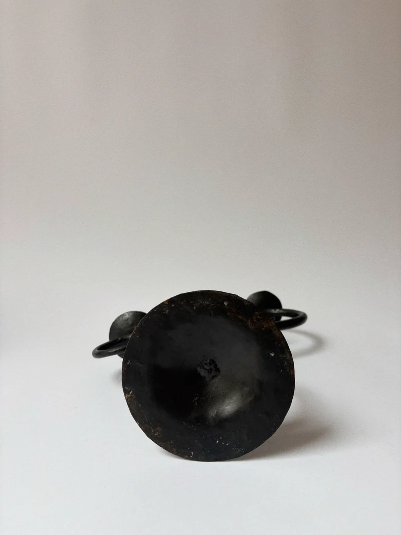 Wrought Iron 3 Arm Swirl Candelabra