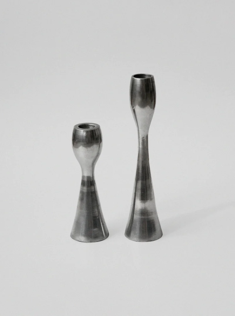 Polished Aluminum Candleholders