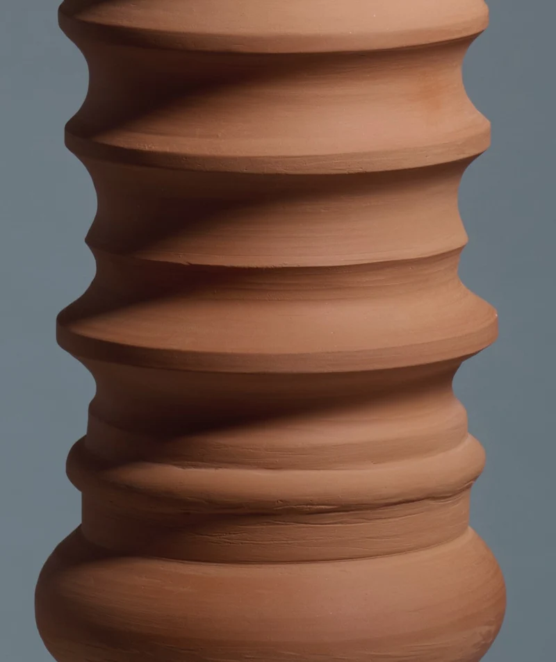 Terracotta Glow Table Lamps in Ceramics