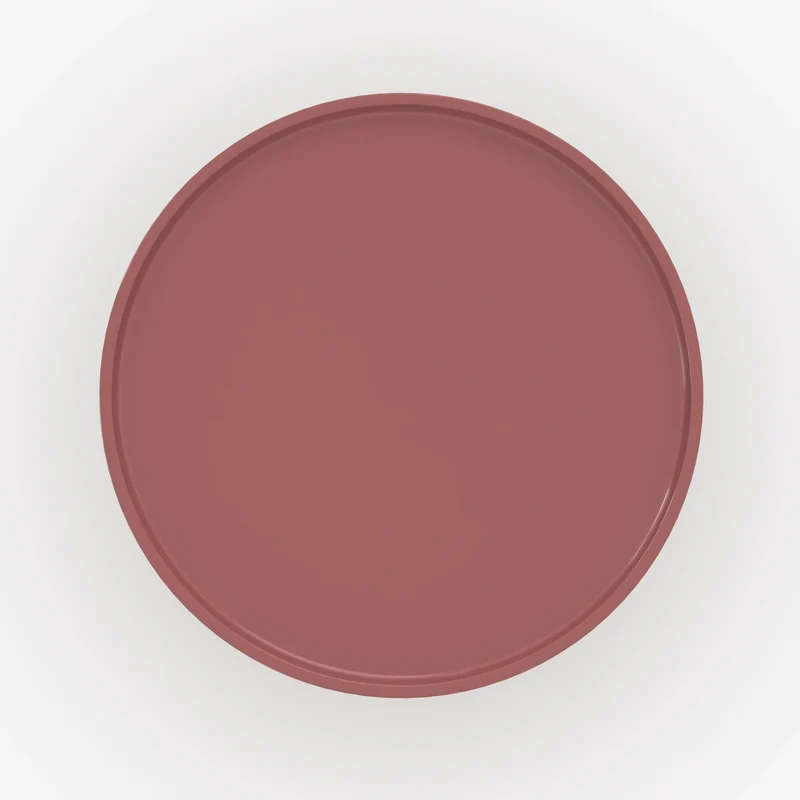 Table d'appoint Nora laquée rouge framboise en MDF, D50 cm