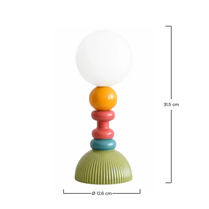 Lampe à poser Pili en céramique multicolore