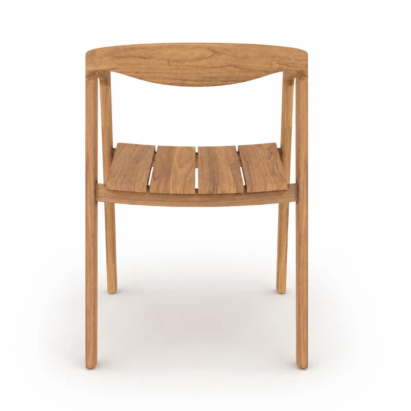 Table et chaises de jardin Lumo en bois de teck recyclé, 8 personnes