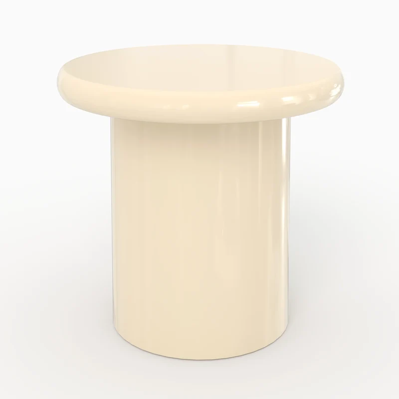 Lot de 2 tables basses Apoline laquées vert kaki et blanches en MDF