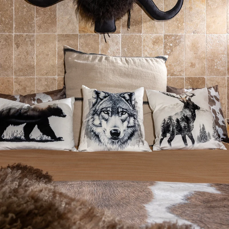 Coussin Velours Ours Sta Maddalena
