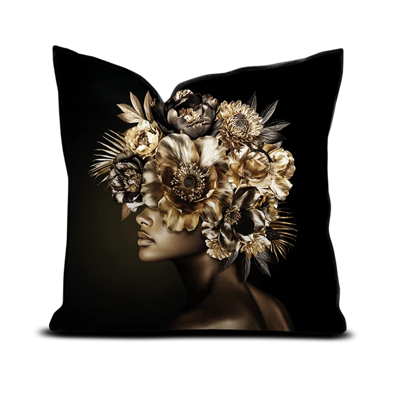 Coussin velours Pavot