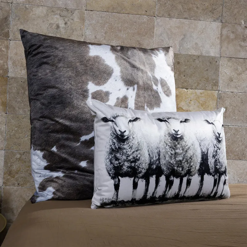Coussin Velours Peau De Vache Gstaad