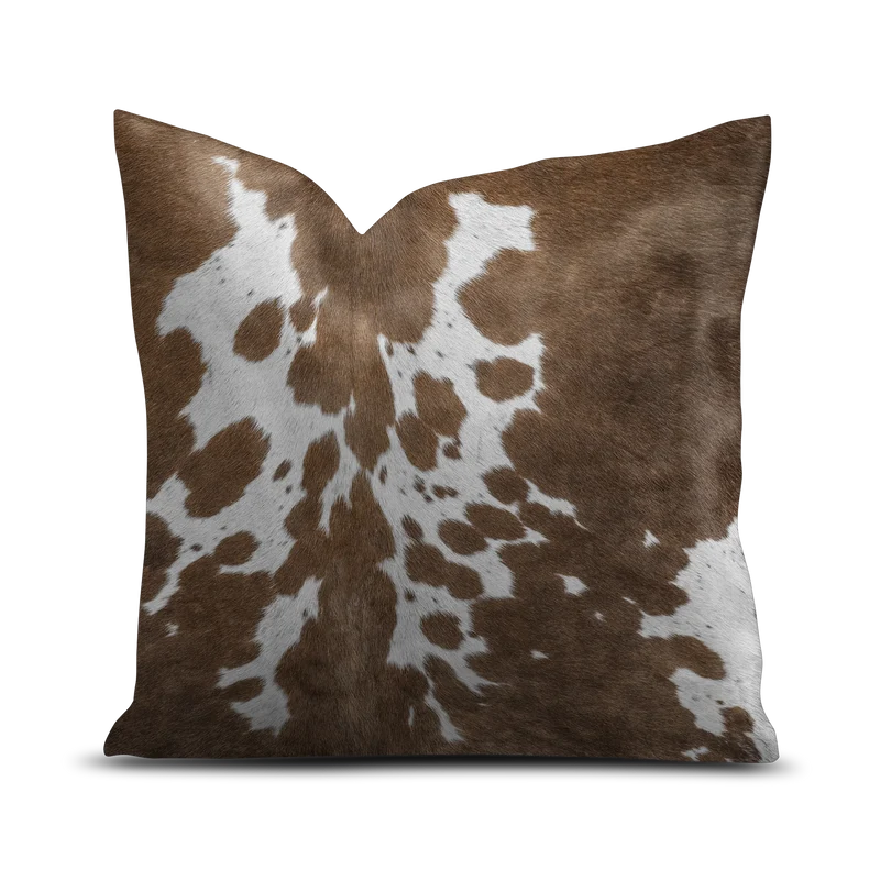 Coussin Velours Peau De Vache Gstaad