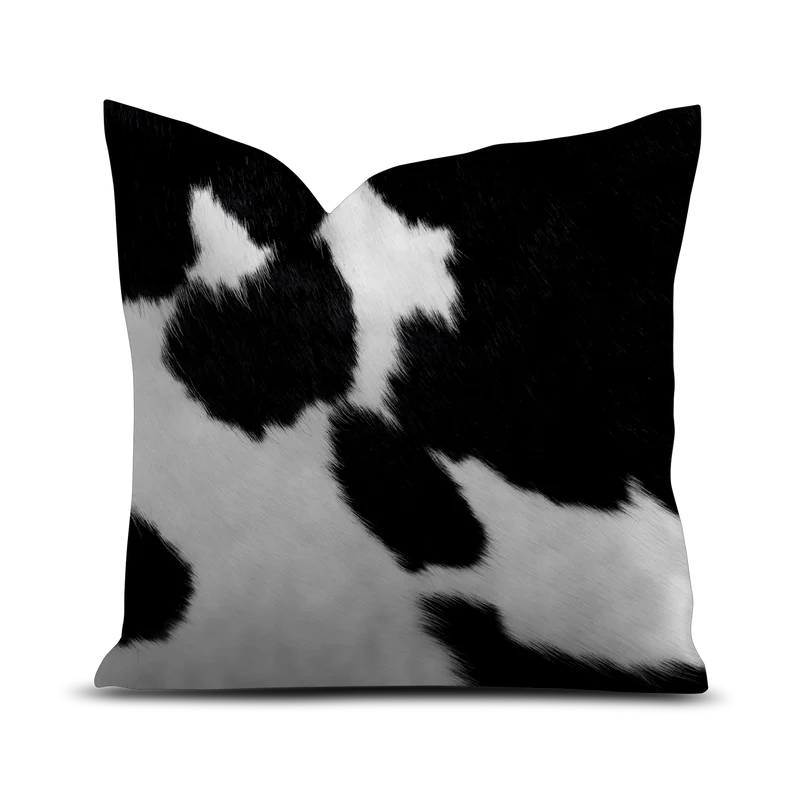 Coussin Velours Peau De Vache Molveno
